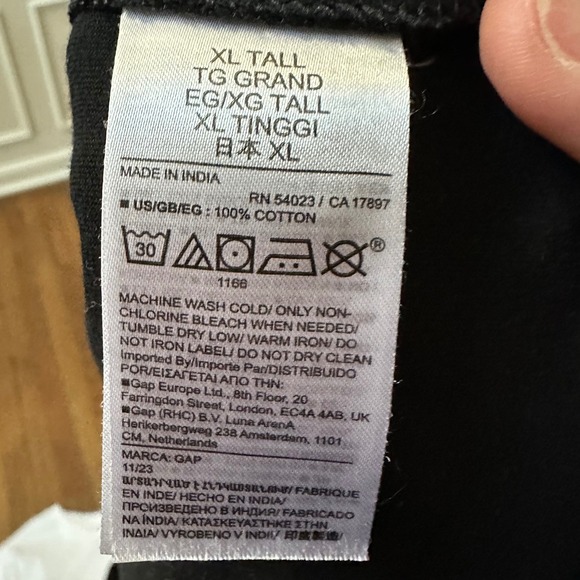 Gap Women's Organic 100% Cotton Crew Neck T-shirt LOT (5) Size XL Tall - Picture 7 of 7